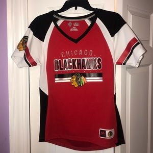 Chicago Blackhawks V-Neck Jersey Shirt